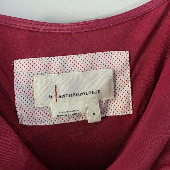 Anthropologie Elyse Satin Cowl Neck Spaguetti Strap Slip Midi Dress Size Small - Picture 11 of 13